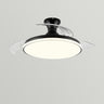 Simple White Round Dimming Ceiling Fan with LED Light Image - 5