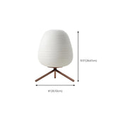 Simple White Round Geometric Glass Decor Table Lamp Image - 13