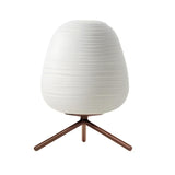 Simple White Round Geometric Glass Decor Table Lamp Image - 6