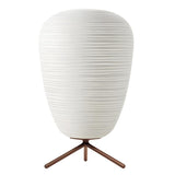 Simple White Round Geometric Glass Decor Table Lamp Image - 7