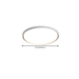 Simple White Round LED Flush Mount Ceiling Lamp Bedroom  #size