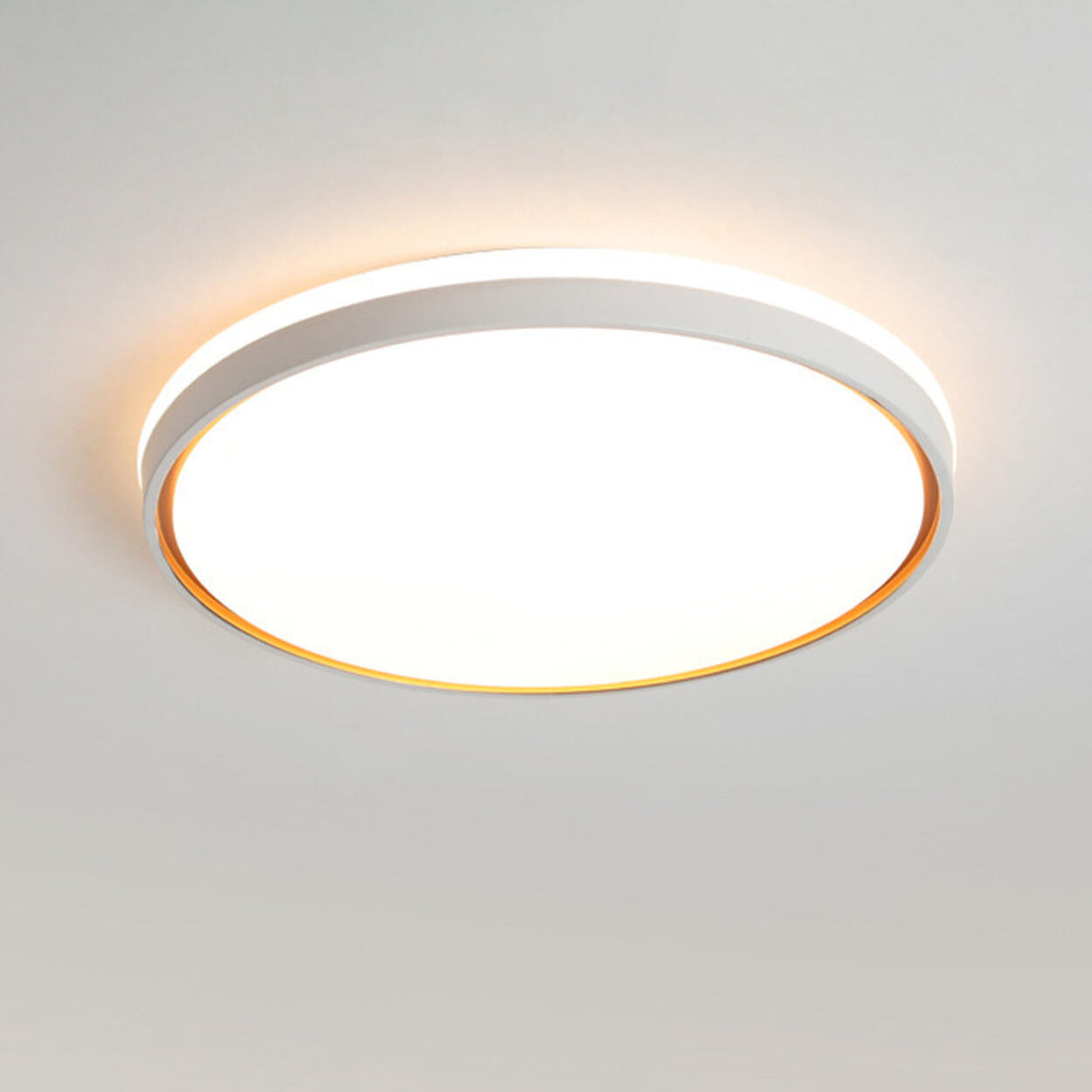 Simple White Round LED Flush Mount Ceiling Lamp Bedroom  Image - 7