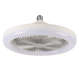 Simple White Round Modern Small Ceiling Fan with Light Image - 10