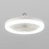 Simple White Round Modern Small Ceiling Fan with Light Image - 3