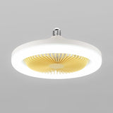 Simple White Round Modern Small Ceiling Fan with Light Image - 5