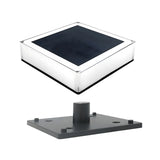 Simple White Square Solar Waterproof Pool Post Light Image - 11