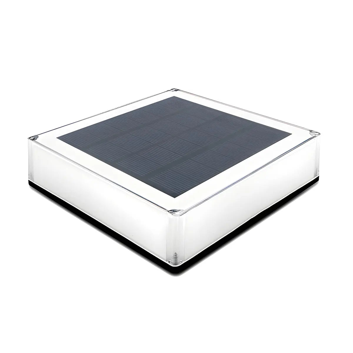 Simple White Square Solar Waterproof Pool Post Light Image - 6