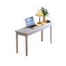 Simple White Wood Rectangular Drawers Computer Desk Image - 2