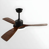 Simple Wood 3 Blade Windmill Ceiling Fan with LED Light Image - 17