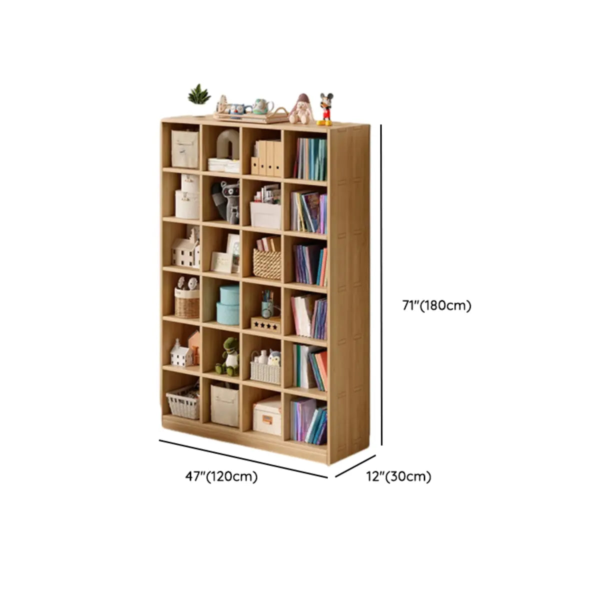 Simple Wood Modular Cubic Vertical Storage Bookcase 