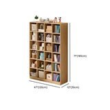 Simple Wood Modular Cubic Vertical Storage Bookcase #size