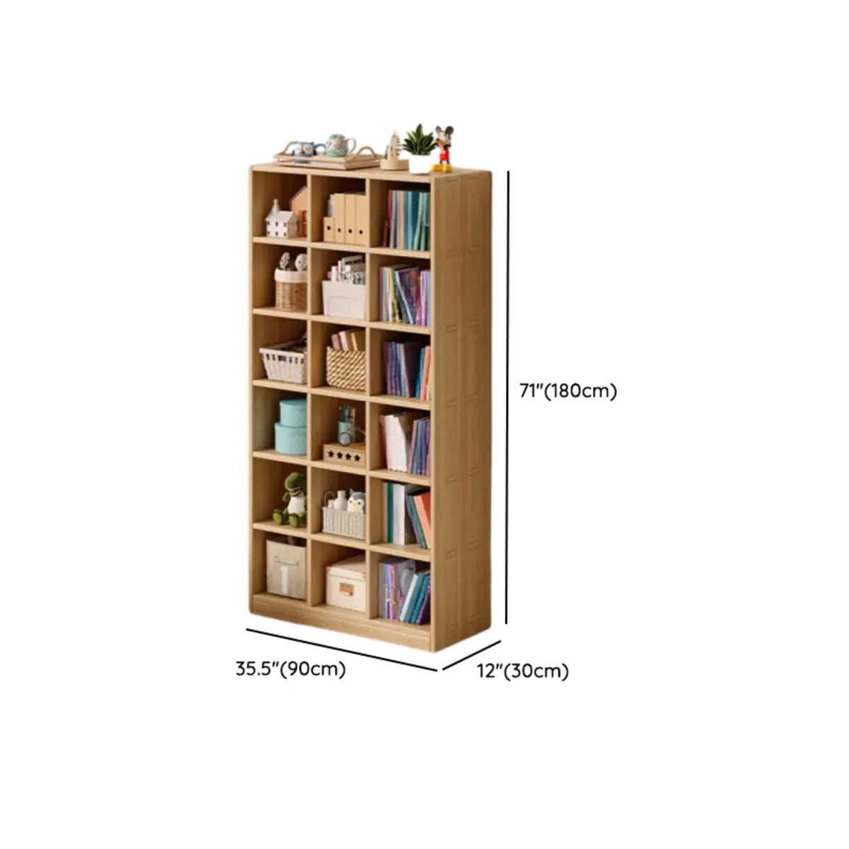 Simple Wood Modular Cubic Vertical Storage Bookcase Image - 21