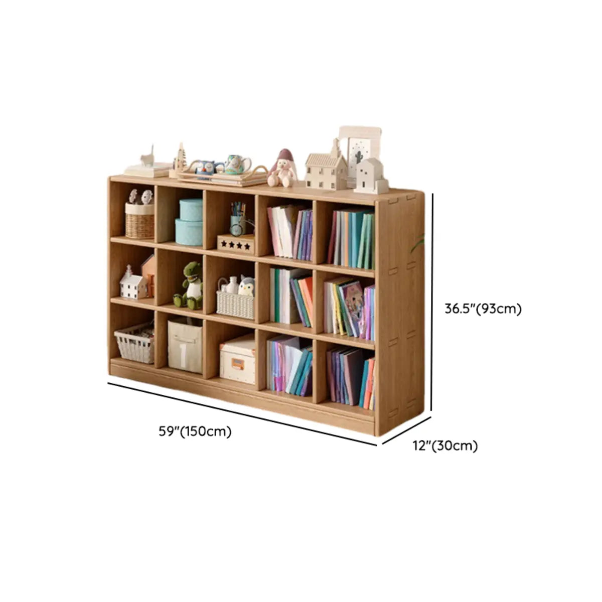 Simple Wood Modular Cubic Vertical Storage Bookcase Image - 22