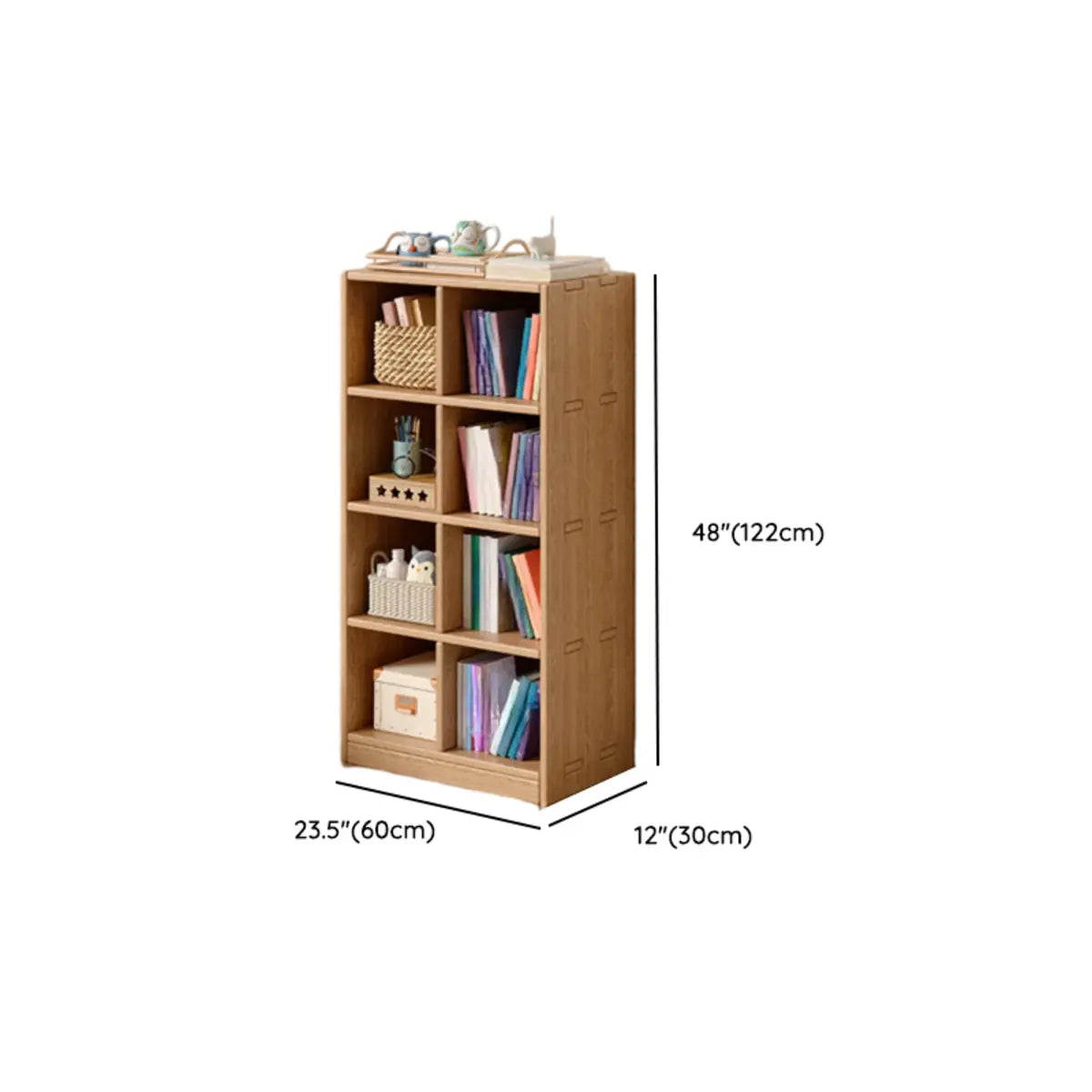 Simple Wood Modular Cubic Vertical Storage Bookcase Image - 26