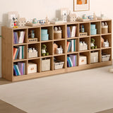 Simple Wood Modular Cubic Vertical Storage Bookcase Image - 5