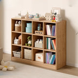 Simple Wood Modular Cubic Vertical Storage Bookcase Image - 6