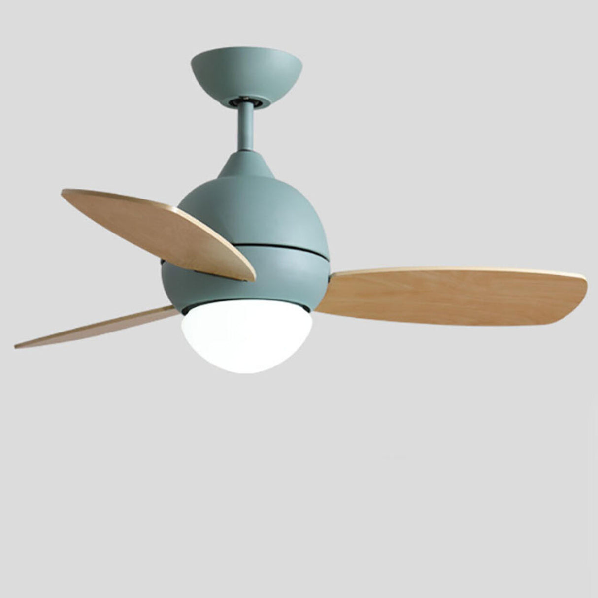 Simple Wooden 3 Blade Modern Dimming Ceiling Fan Light Image - 10