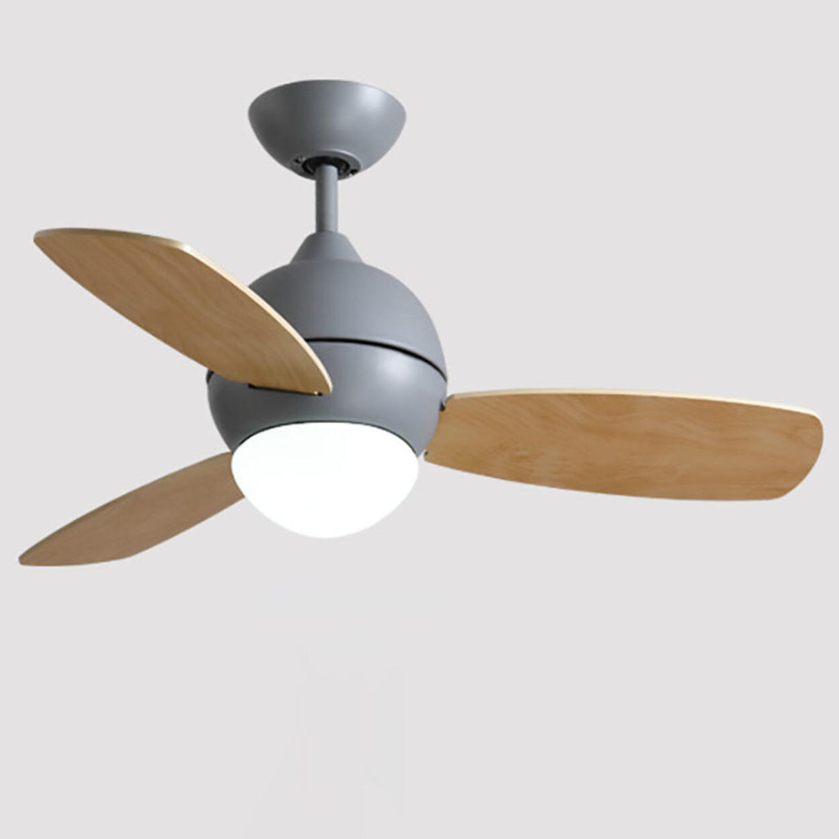 Simple Wooden 3 Blade Modern Dimming Ceiling Fan Light Image - 7