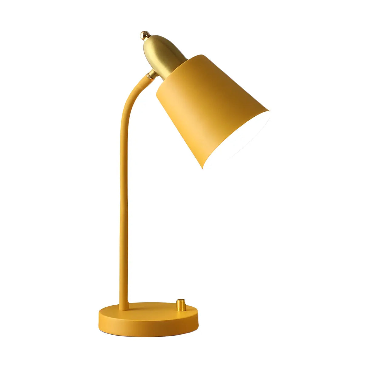 Simple Yellow Cone Adjustable Metal Study Table Lamp Image - 10