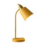 Simple Yellow Cone Adjustable Metal Study Table Lamp Image - 10