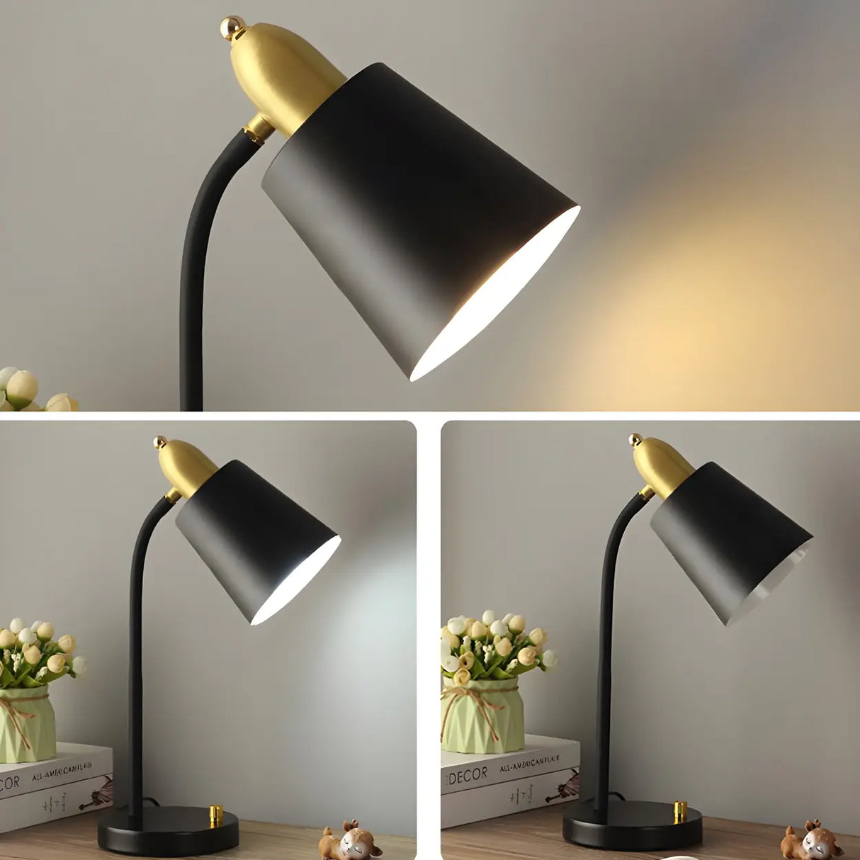 Simple Yellow Cone Adjustable Metal Study Table Lamp Image - 14