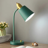 Simple Yellow Cone Adjustable Metal Study Table Lamp Image - 6