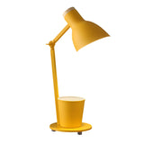 Simple Yellow Metal Adjustable Table Lamp with Pen Holder Image - 10