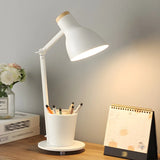 Simple Yellow Metal Adjustable Table Lamp with Pen Holder Image - 6