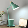 Simple Yellow Metal Adjustable Table Lamp with Pen Holder Image - 9