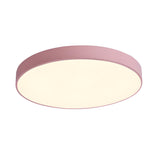 Simplicity Bedroom Grey Drum Flush Mount Ceiling Light Image - 10