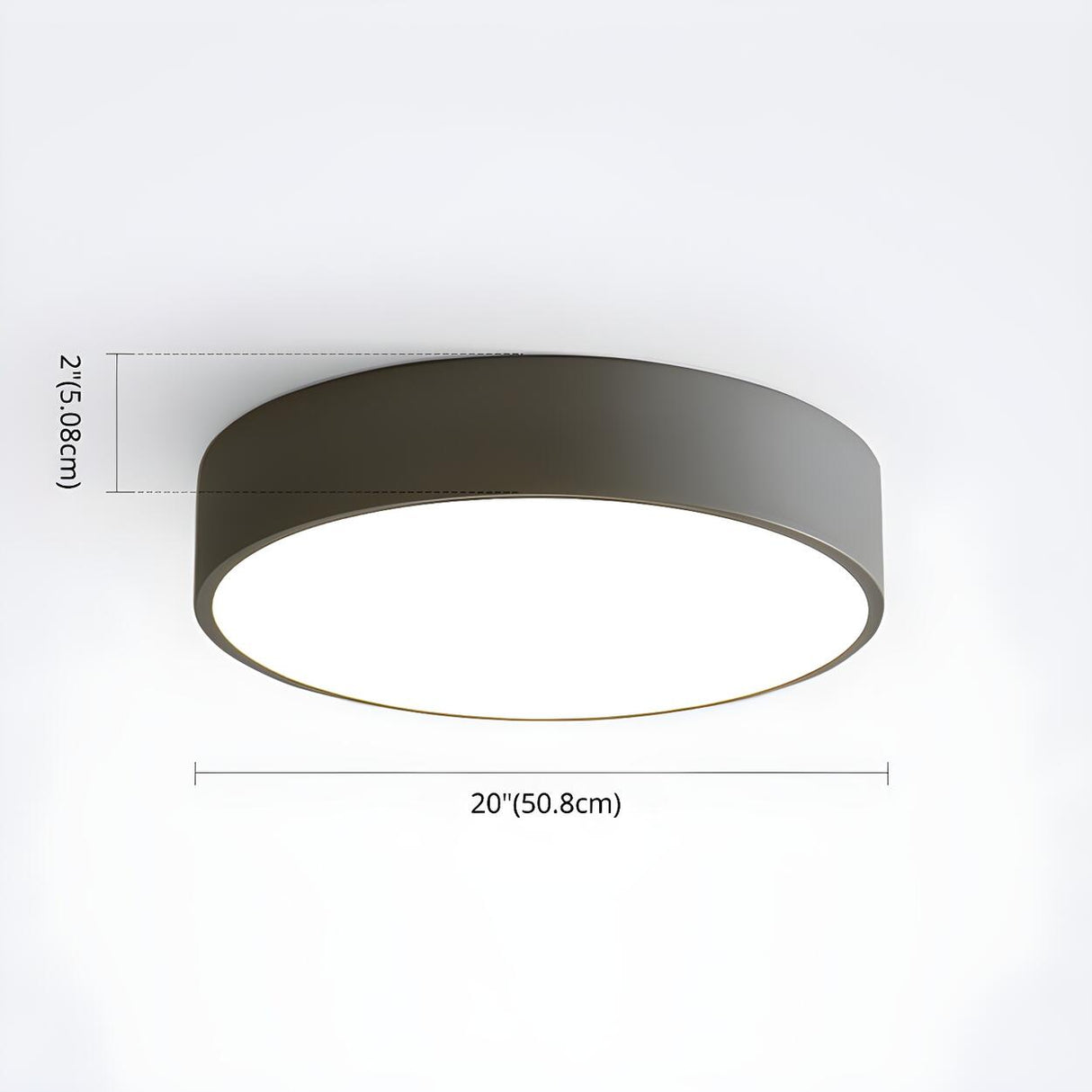 Simplicity Bedroom Grey Drum Flush Mount Ceiling Light Image - 11