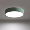 Simplicity Bedroom Grey Drum Flush Mount Ceiling Light Image - 7