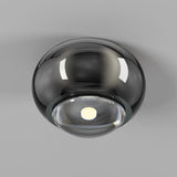 Simplicity Black Geometric LED Flush Mount Ceiling Lamp Image - 4