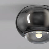 Simplicity Black Geometric LED Flush Mount Ceiling Lamp Image - 7