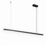 Simplicity Black Linear LED Island Pendant Light Image - 7