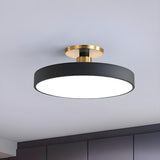 Simplicity Blue Round LED Semi-Flush Mount Ceiling Lamp Image - 5