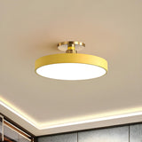 Simplicity Blue Round LED Semi-Flush Mount Ceiling Lamp Image - 7