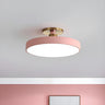 Simplicity Blue Round LED Semi-Flush Mount Ceiling Lamp Image - 8