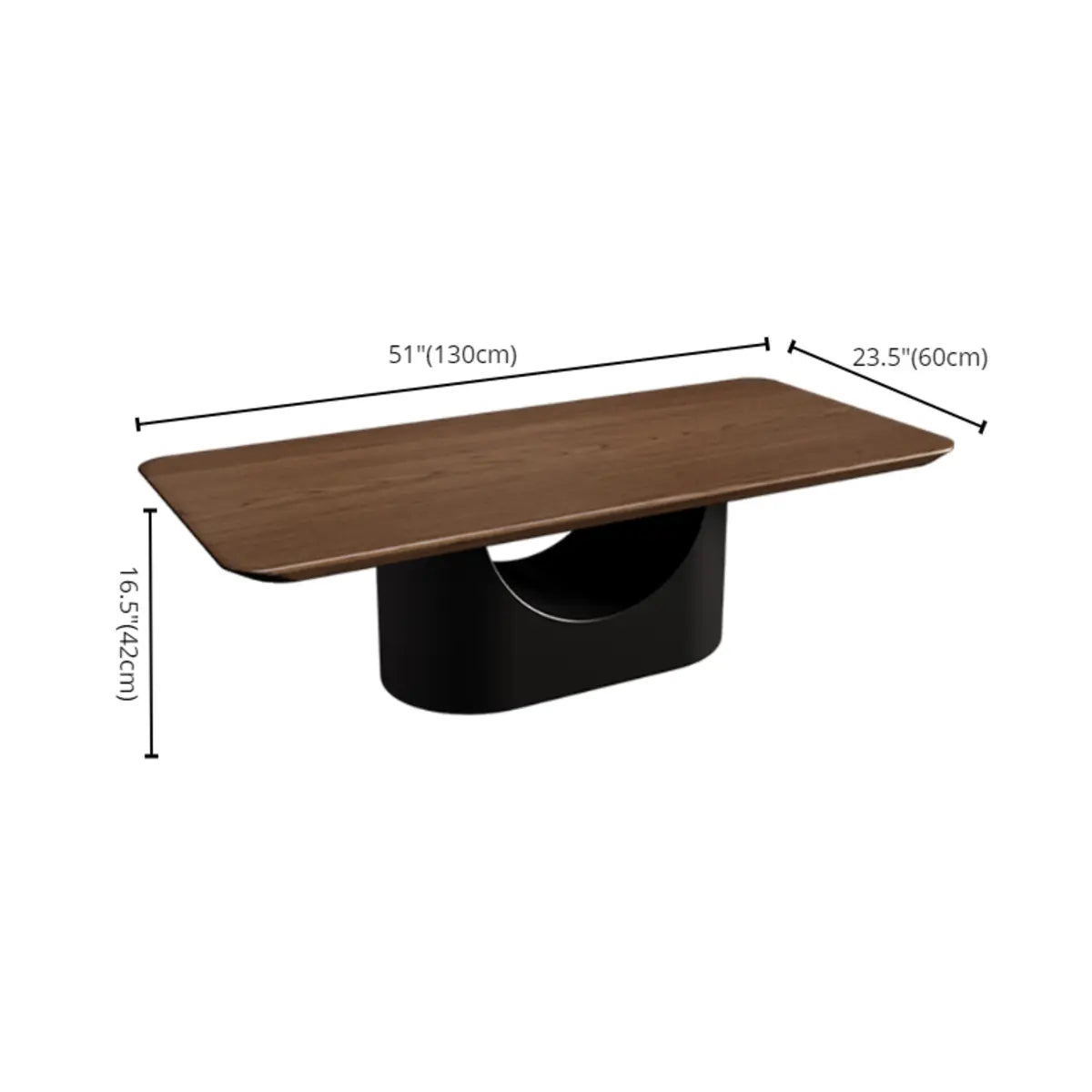 Simplicity Brown Oval Wooden Storage Coffee Table Image - 13