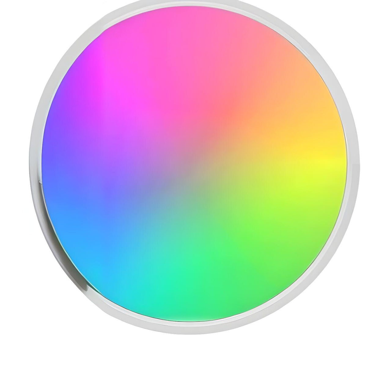 Simplicity Colorful Circle LED Flush Mount Ceiling Lamp Image - 3