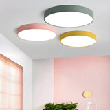 Simplicity Colorful Round LED Flush Mount Ceiling Light Image - 15