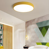 Simplicity Colorful Round LED Flush Mount Ceiling Light Image - 17