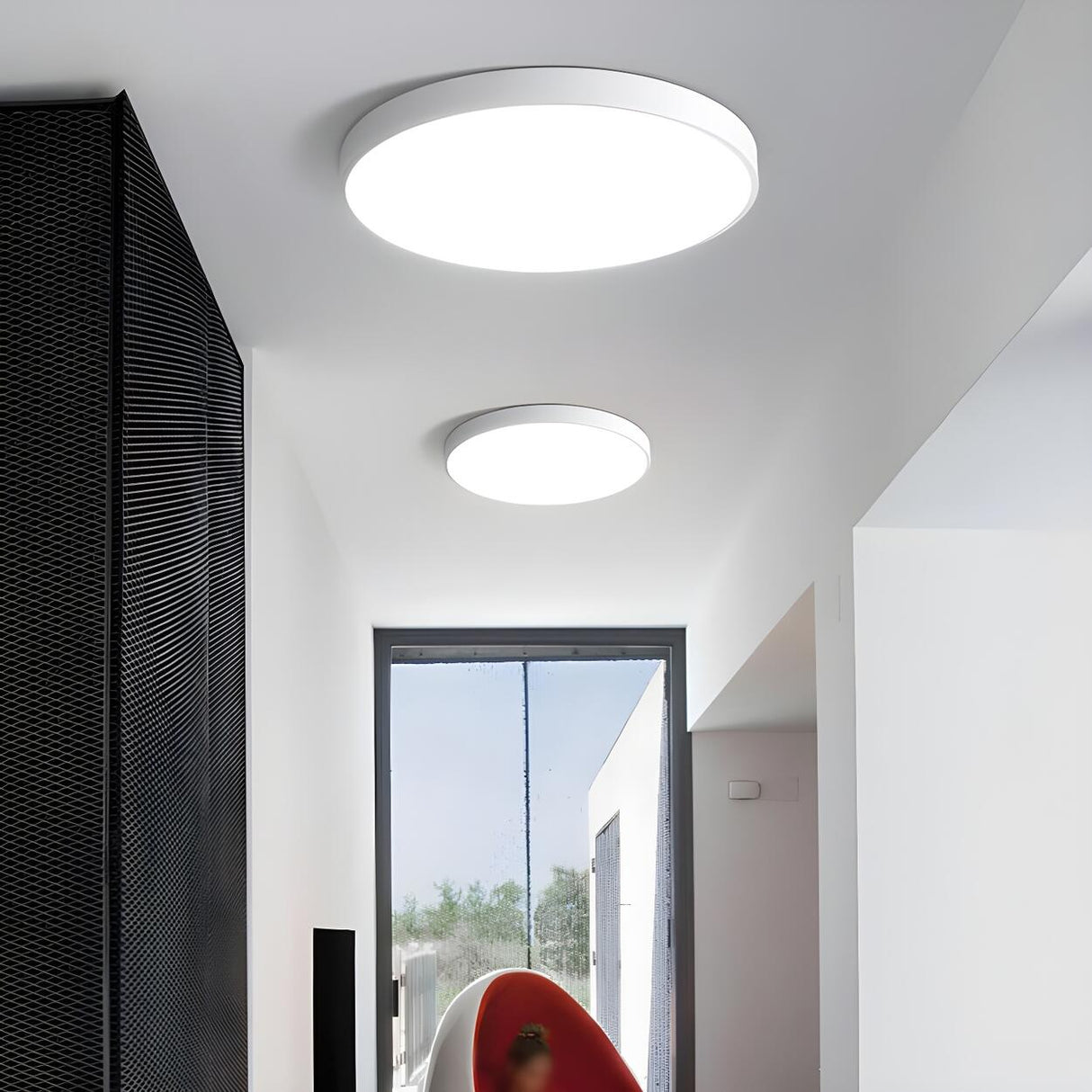 Simplicity Colorful Round LED Flush Mount Ceiling Light Image - 20