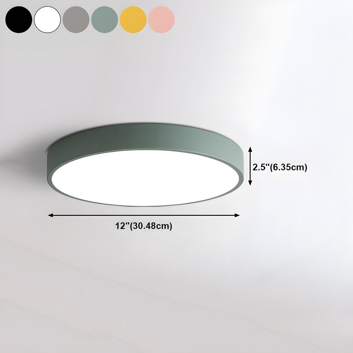 Simplicity Colorful Round LED Flush Mount Ceiling Light 