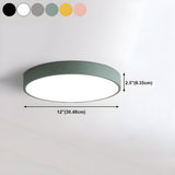 Simplicity Colorful Round LED Flush Mount Ceiling Light #size