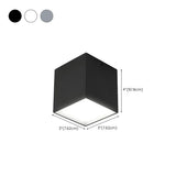 Simplicity Entrance Black Cube LED Flush Mount Light #size