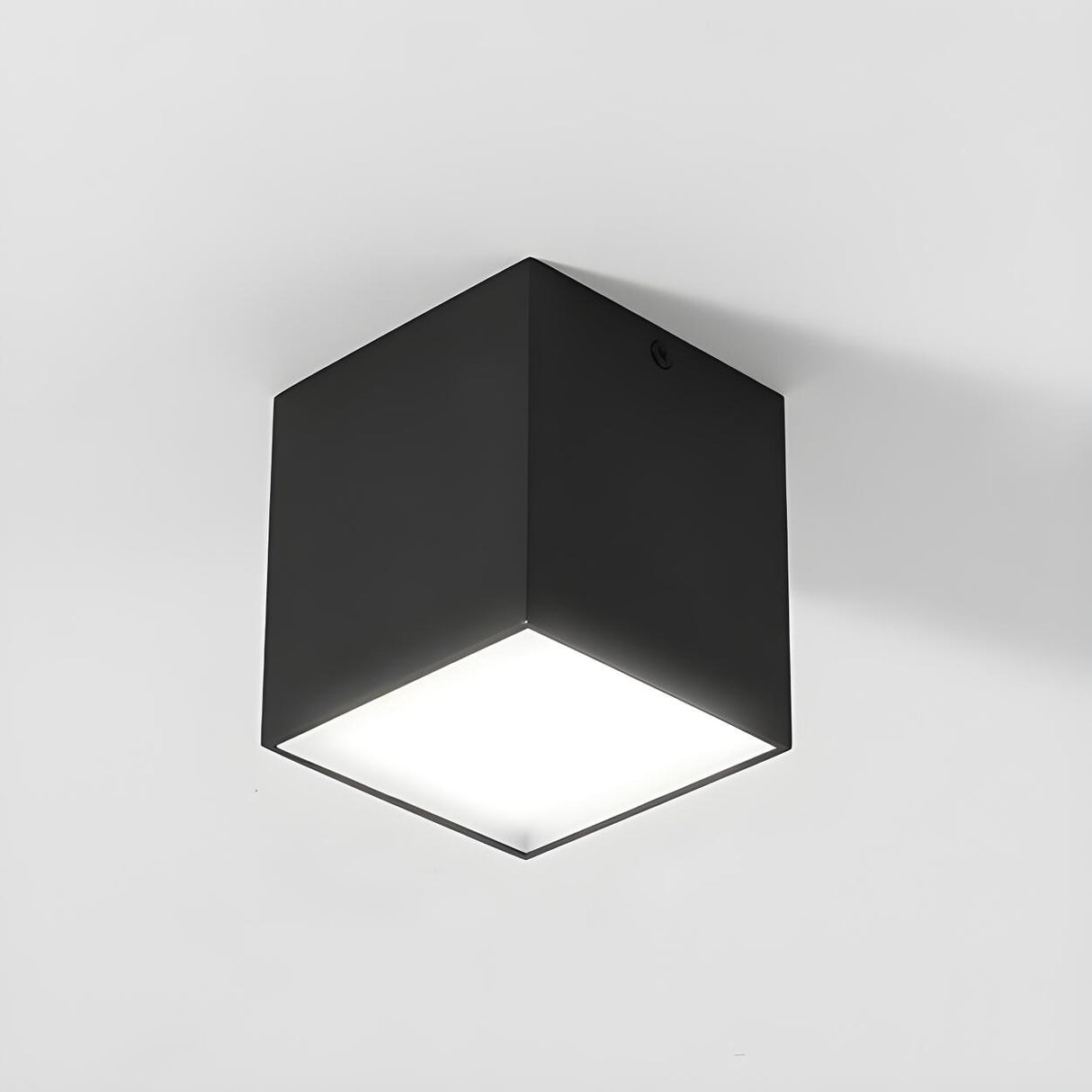 Simplicity Entrance Black Cube LED Flush Mount Light Image - 7