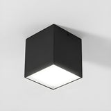 Simplicity Entrance Black Cube LED Flush Mount Light Image - 8