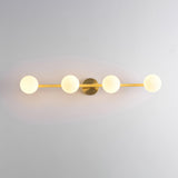 Simplicity Gold Metal White Glass Globe Vanity Light Image - 3