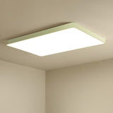 Simplicity Green Rectangle LED Modern Flush Mount Light Image - 2